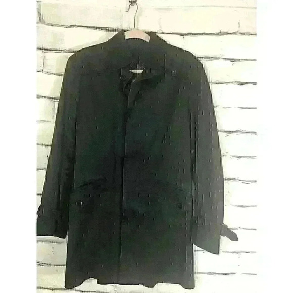 Distinction Other - Distinction Bigi  Mens Size M Black Long Sleeve Button Up Jacket Belted